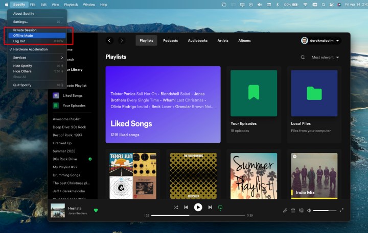 كيفية تنزيل الموسيقى والبودكاست من Spotify: وضع عدم الاتصال بسطح المكتب.