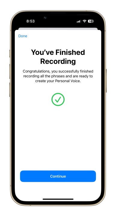 ميزة الصوت الشخصي في iOS 17 5.