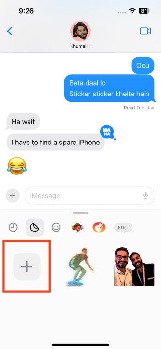 كيفية إنشاء ملصقات حية لـ imessage على iOS 17 1421