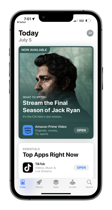 متجر التطبيقات على الايفون.