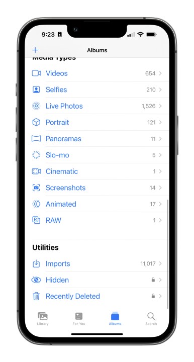 العثور على المجلد المخفي.