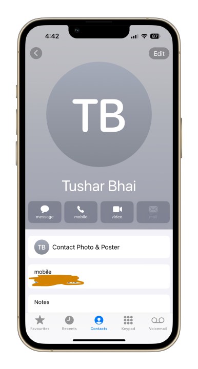 ميزة ملصق جهات اتصال iPhone في iOS 17 9