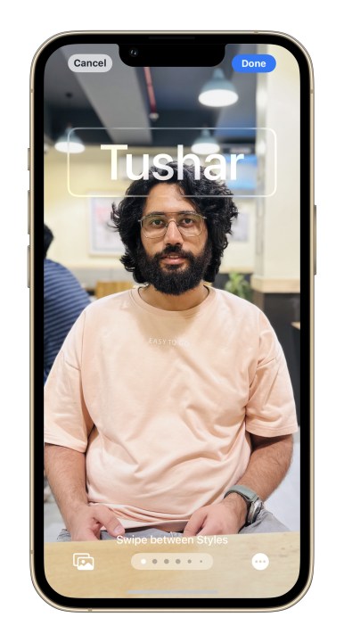 ميزة ملصق جهات الاتصال في iPhone في iOS 17 3