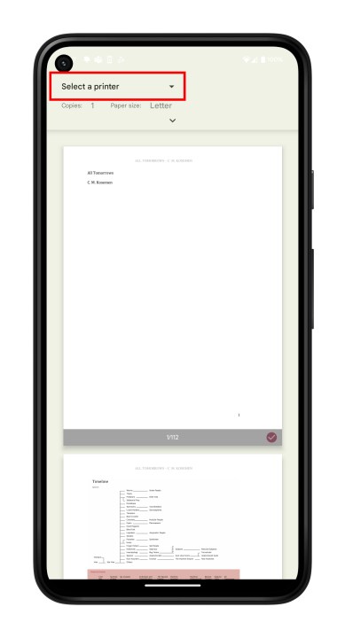اختيار الطابعة الصحيحة.