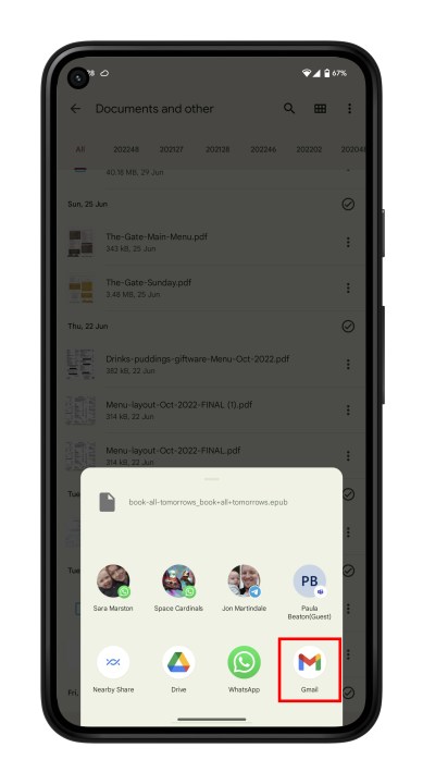 كيفية الطباعة من البريد الإلكتروني طباعة أندرويد 2
