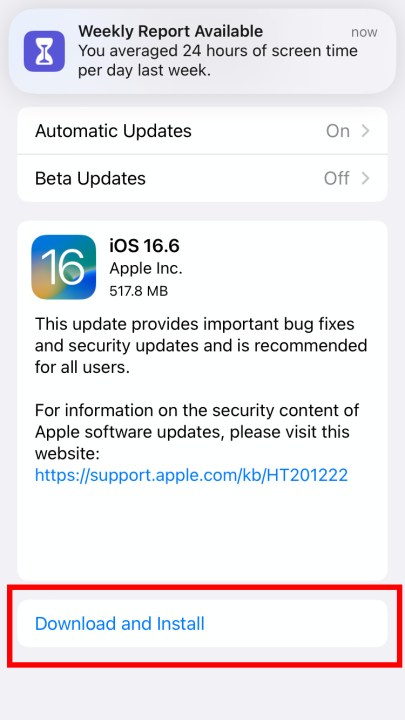 تحديث البرنامج في انتظار التثبيت.