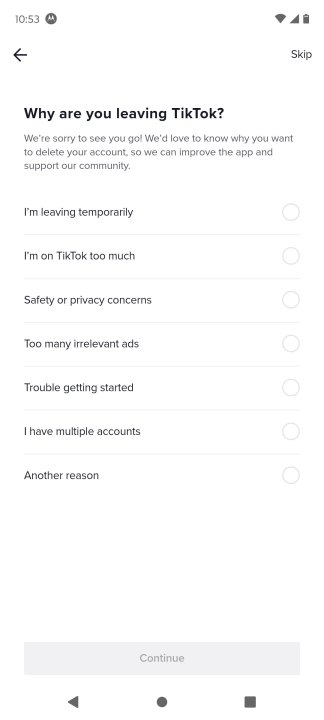 كيفية حذف حساب التيك توك tiktok7