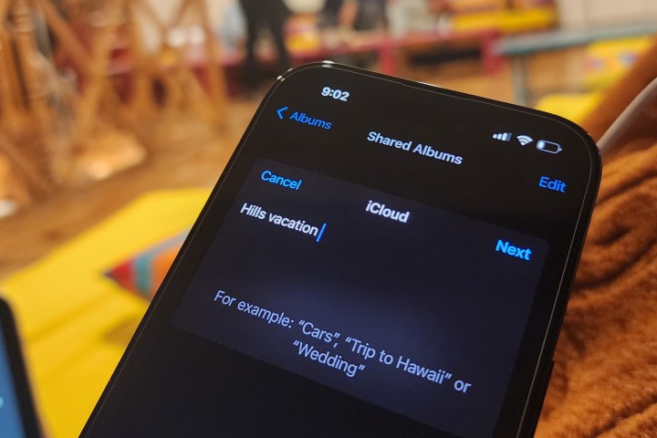 تسمية مكتبة الصور المشتركة.