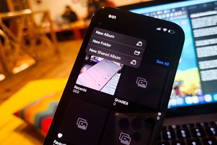 إنشاء ألبوم مشترك جديد.