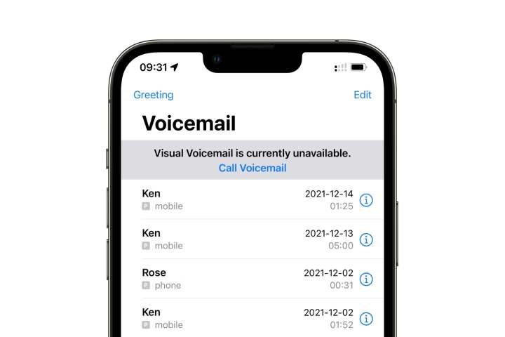 كيفية إعداد البريد الصوتي على جهاز iPhone المرئي غير متاح